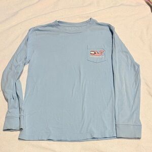 Vineyard Vines Sky Blue Whale Pocket Tee